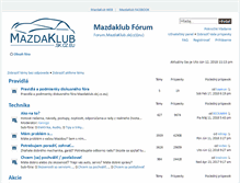Tablet Screenshot of forum.mazdaklub.eu